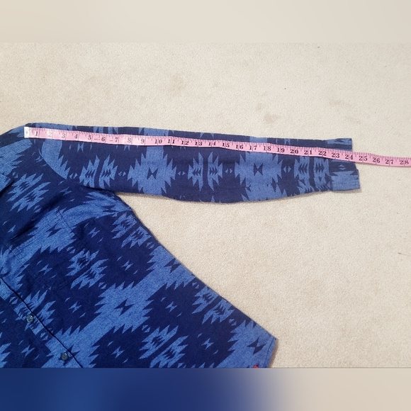 Dickies Women Button-Front Long Sleeve Shirt Southwest Print Medium 100% Cotton - Picture 6 of 10